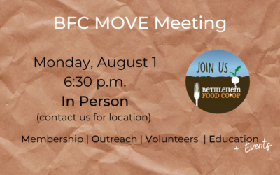 Monday, August 1 – MOVE Meeting